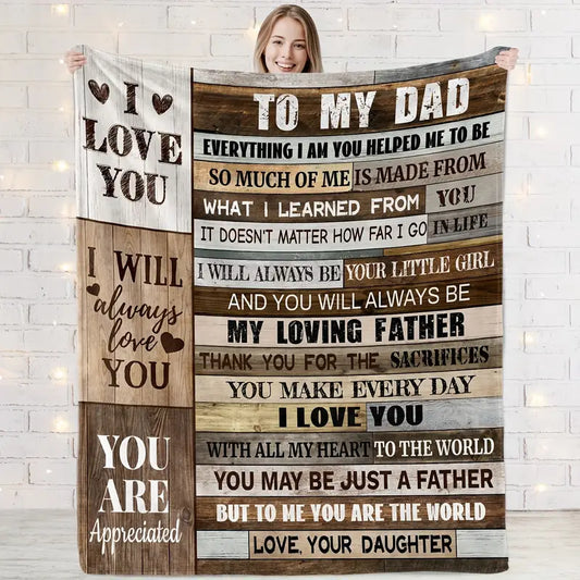 Dad - You Helped Me To Be - Blanket