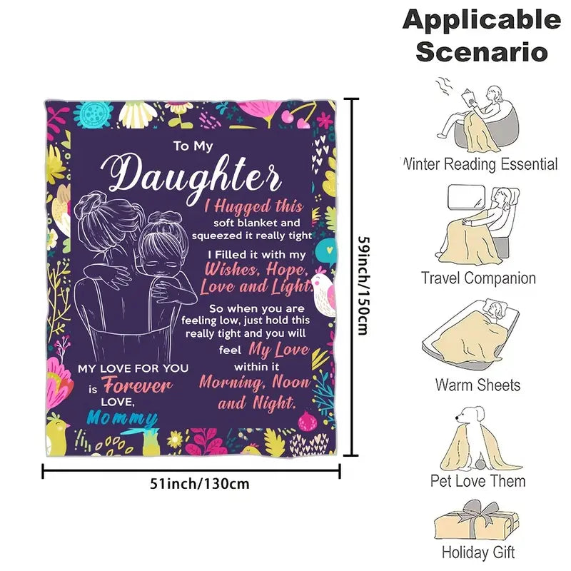 Daughter/ Granddaughter - Filled with Wishes, Hope, Love & Light - Blanket