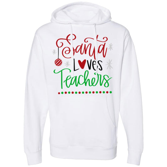 Santa Loves Teachers Midweight Hooded Sweatshirt