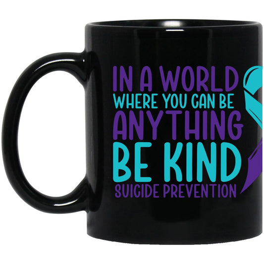 Be Kind Suicide Prevention - 11oz. Black Mug