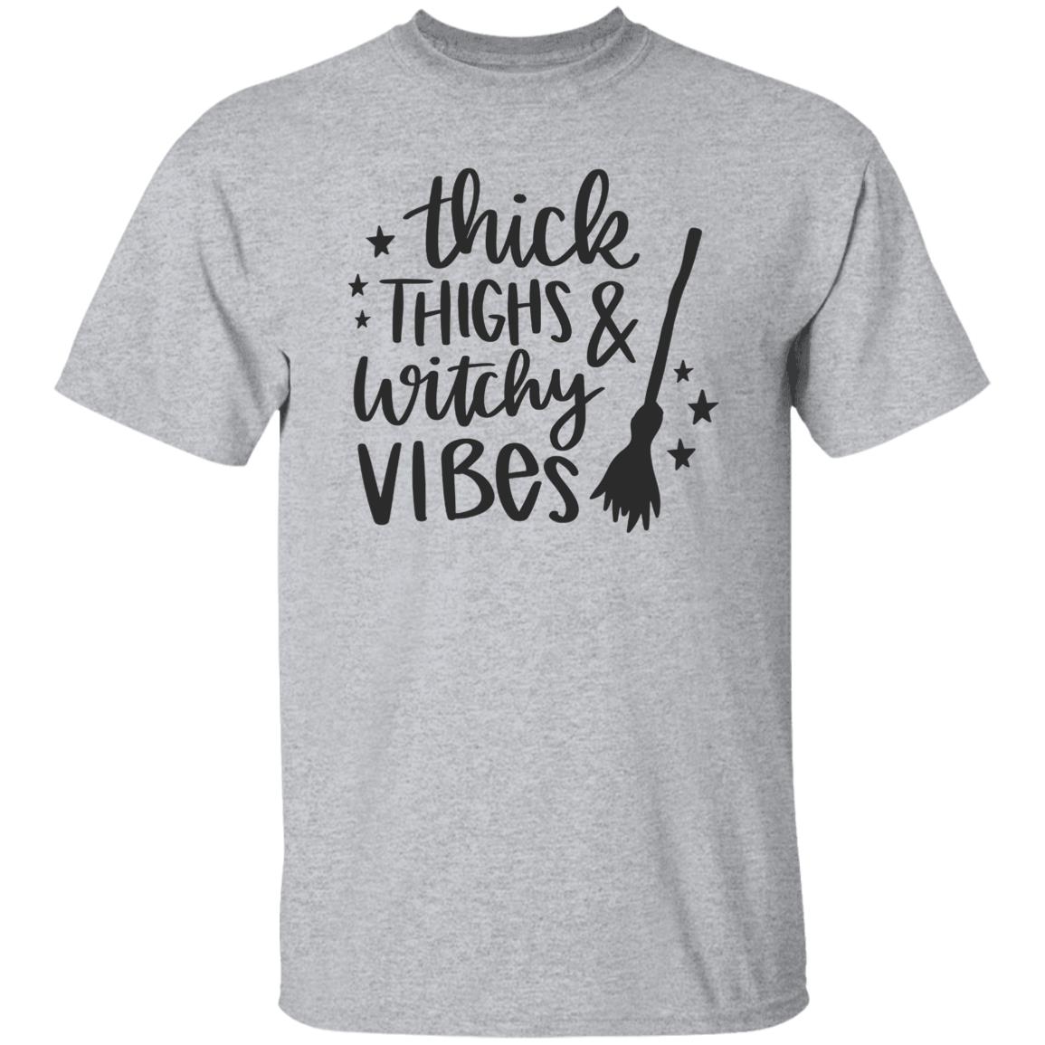 Thick Thighs & Witchy Vibes I T-SHIRT I Halloween
