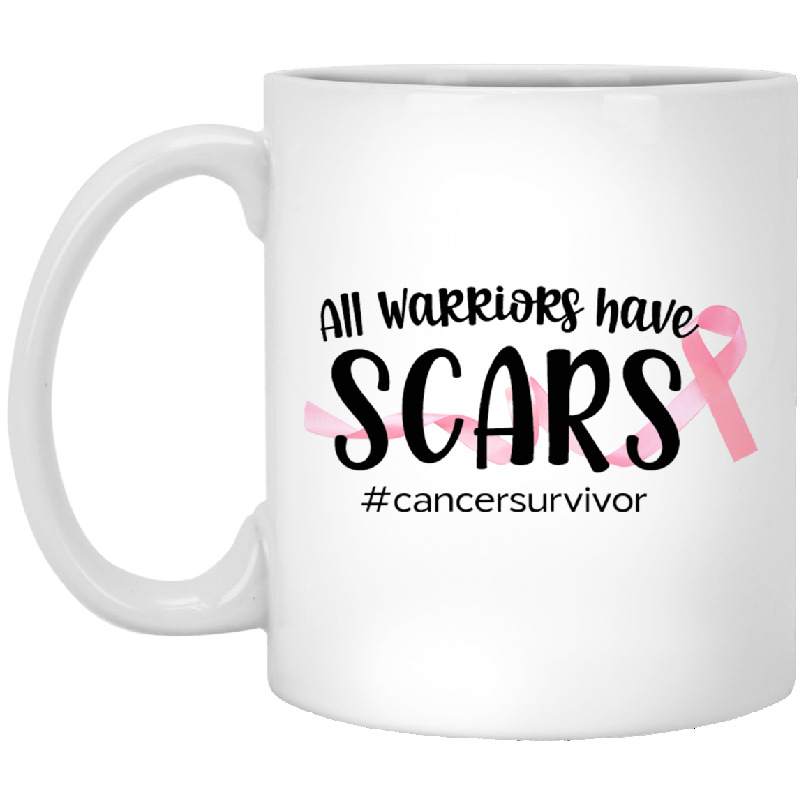 All Warriors Have Scars I MUG I Breast Cancer Awareness