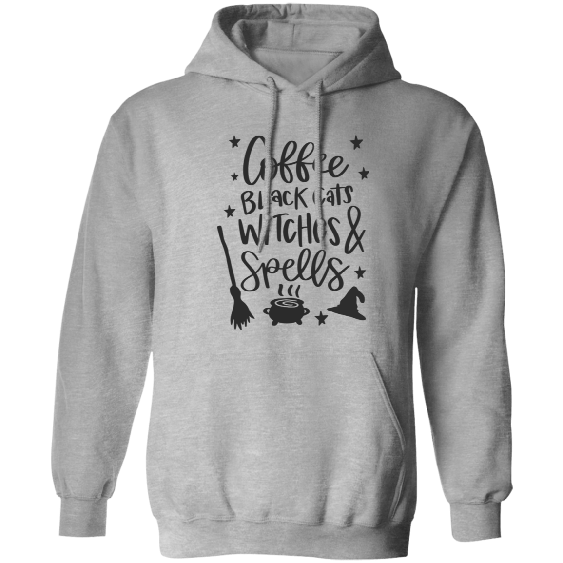 Coffee, Black Cats, Witches & Spells I HOODIE I Halloween