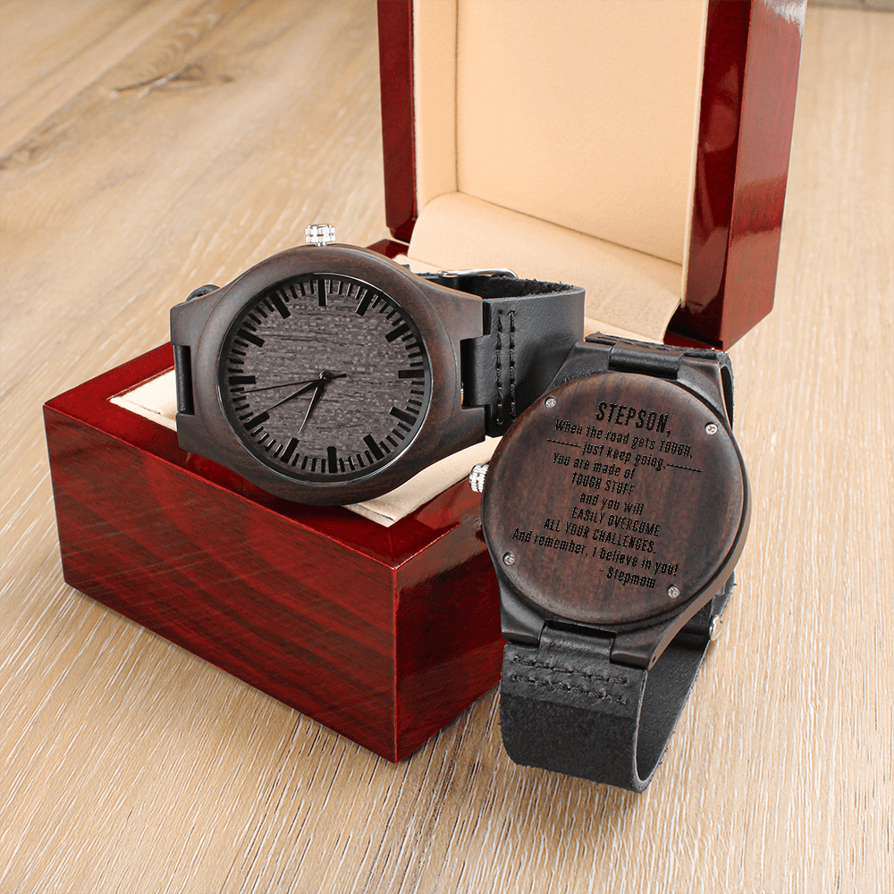 Keep Going I STEPSON I Engraved Wooden Watch