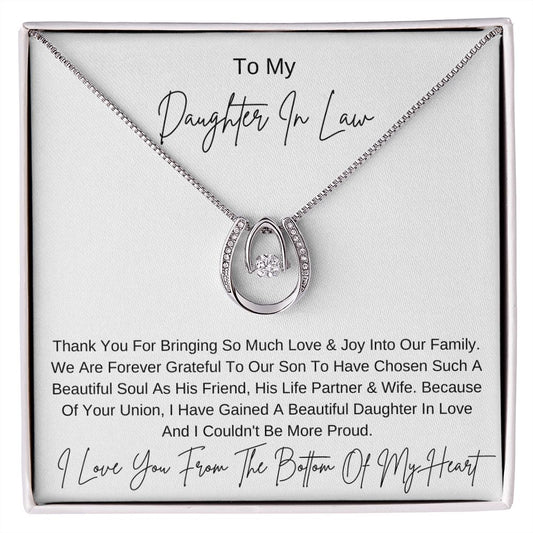 Bringing Love & Joy I DAUGHTER IN LAW from MIL I Lucky In Love Necklace