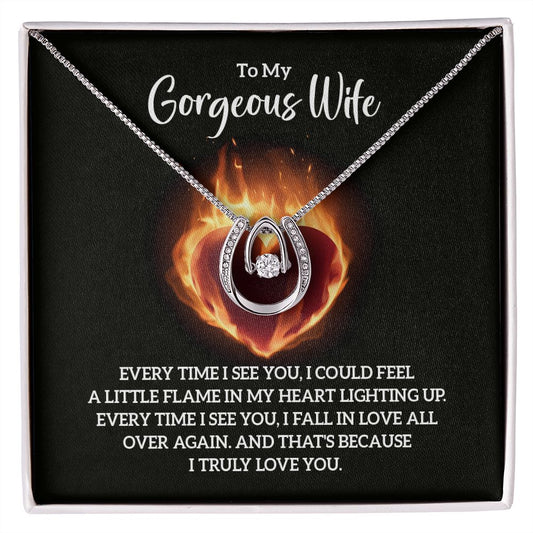 Every Time I See You I WIFE I Lucky In Love Necklace