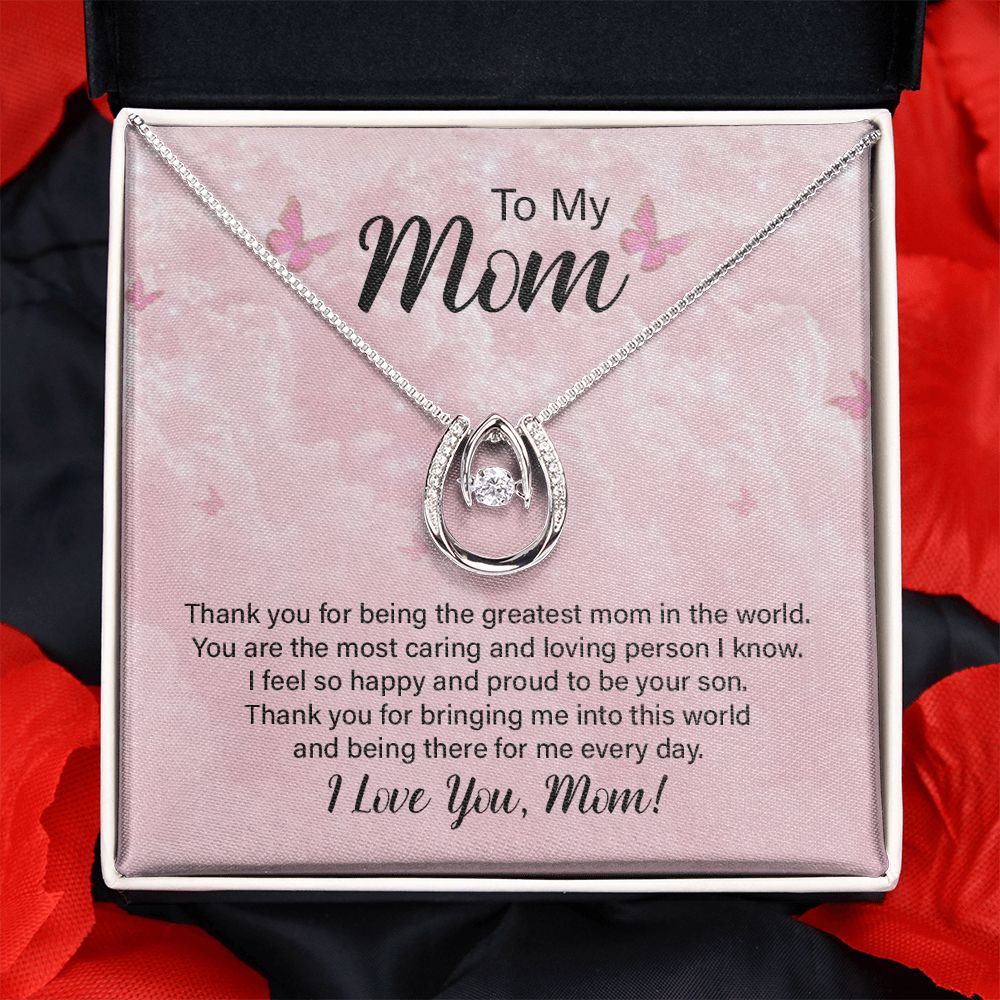 The Greatest Mom I MOM I Lucky In Love Necklace