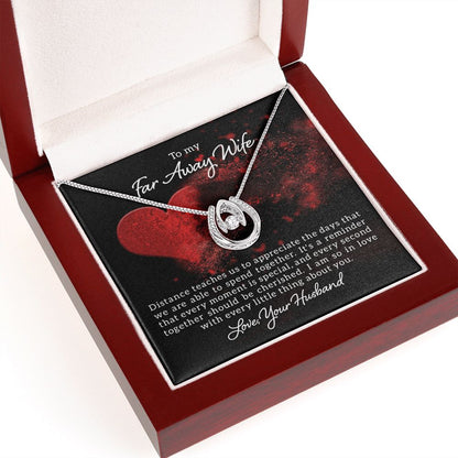 Distance Teaches Us I HUSBAND I Lucky In Love Necklace