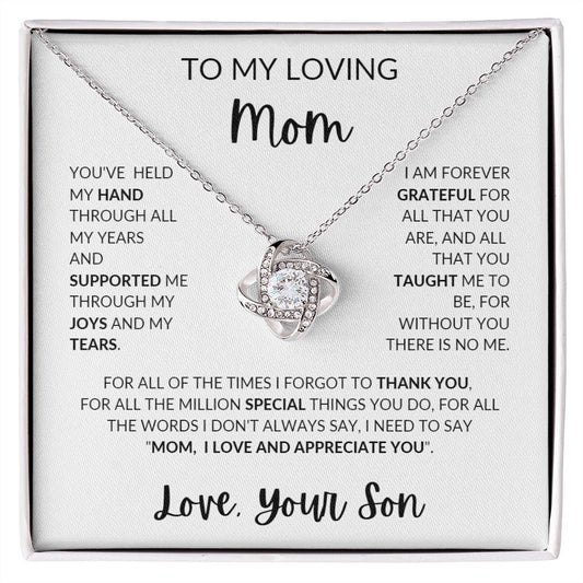 Held My Hand I MOM from SON I Love Knot Necklace