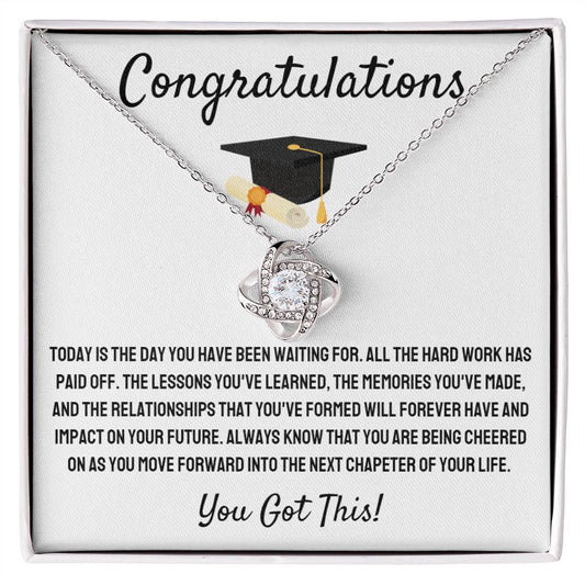 Congratulations Grad I Love Knot Necklace