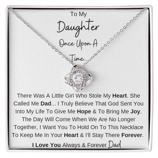 Once Upon A Time I DAUGHTER from DAD I Love Knot Necklace
