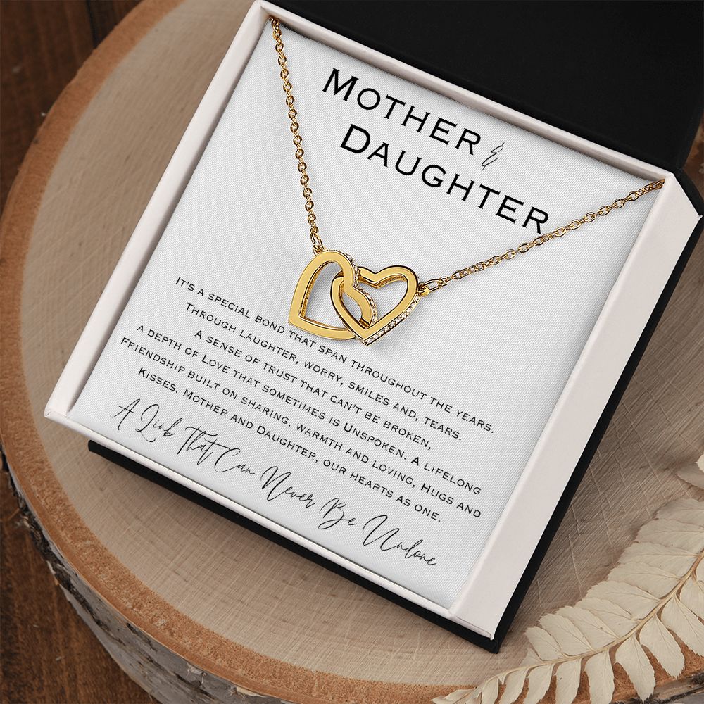 A Special Bond I MOM from DAUGHTER I Interlocking Heart Necklace