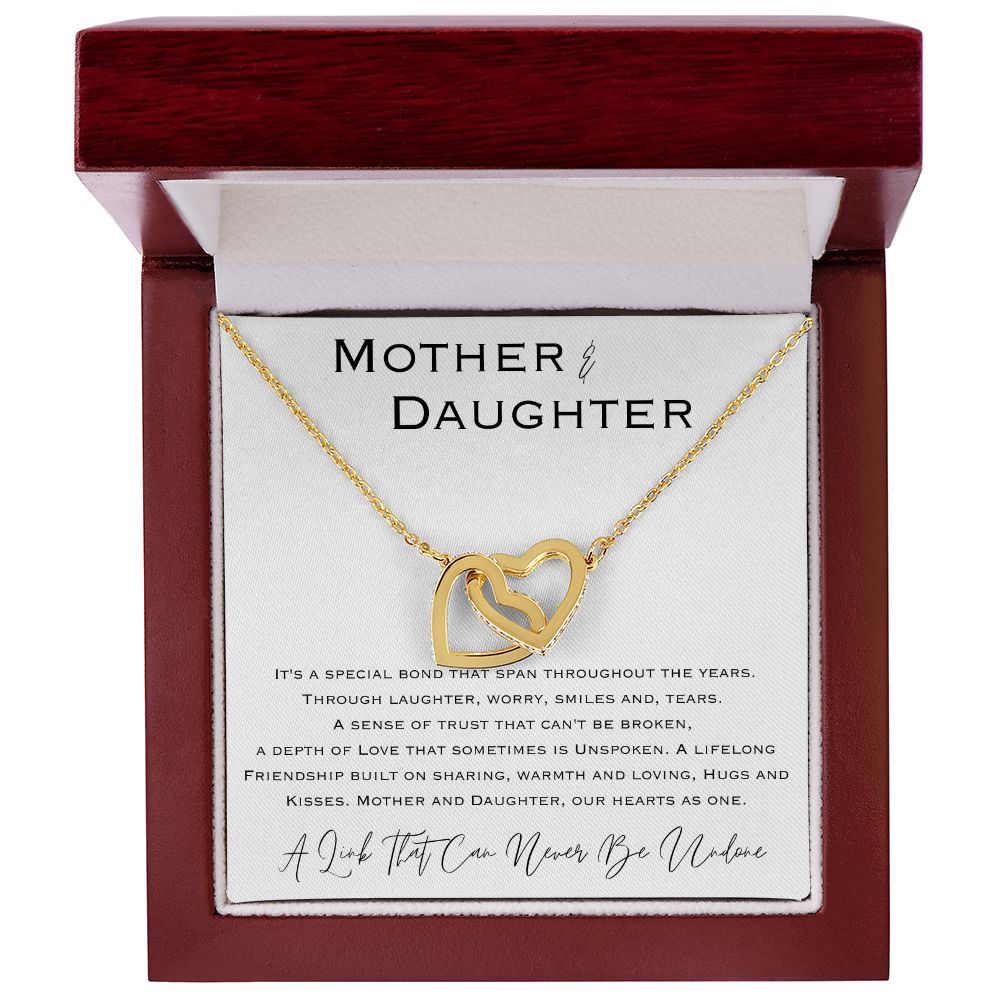 A Special Bond I MOM from DAUGHTER I Interlocking Heart Necklace