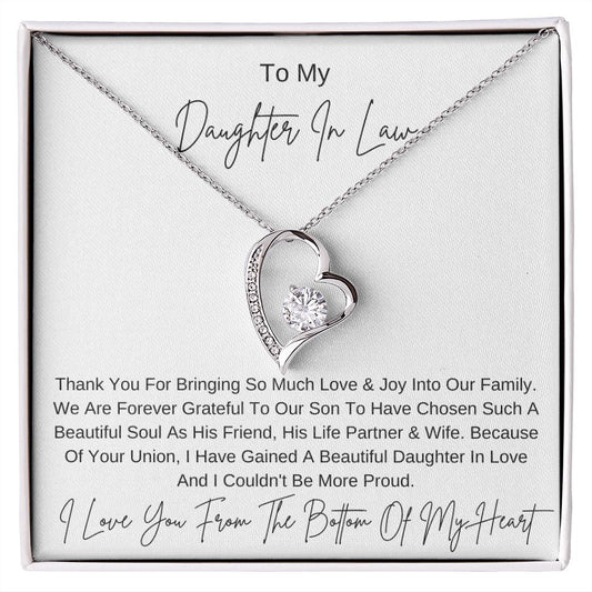 Bringing Love & Joy I DAUGHTER IN LAW from MIL I Forever Love Necklace