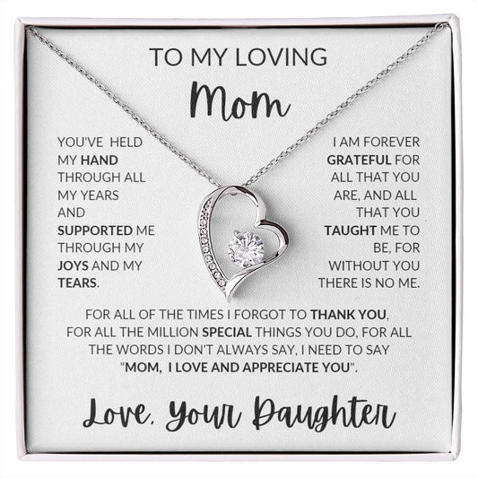 Held My Hand I MOM from DAUGHTER I Forever Love Necklace