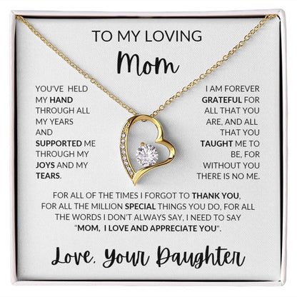 Held My Hand I MOM from DAUGHTER I Forever Love Necklace